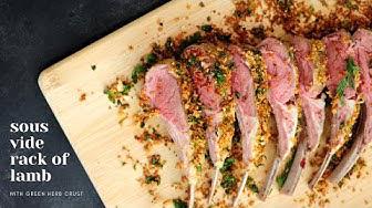 'Video thumbnail for Sous Vide Rack of Lamb with Green Herb Crust'