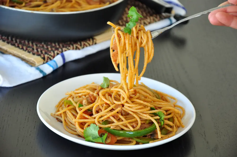 Mom's Stir-fried Spaghetti