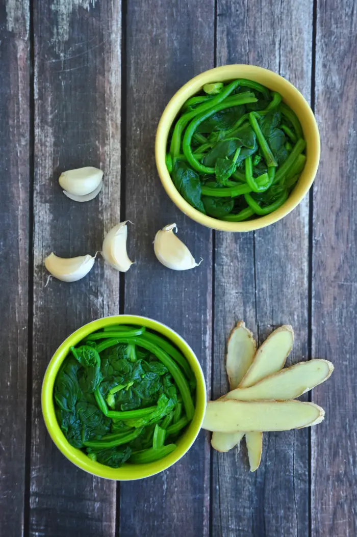 Ginger Sauce Spinach