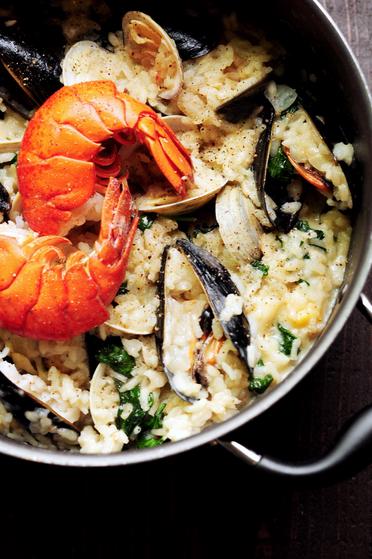 Clam Risotto with Bacon and Chives - Seafood Risotto Recipes - Rice Recipes
