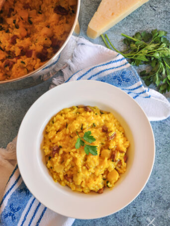 Bay Scallop Risotto with Prosciutto