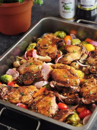 One-Pan Balsamic Chicken with Roasted Vegetables