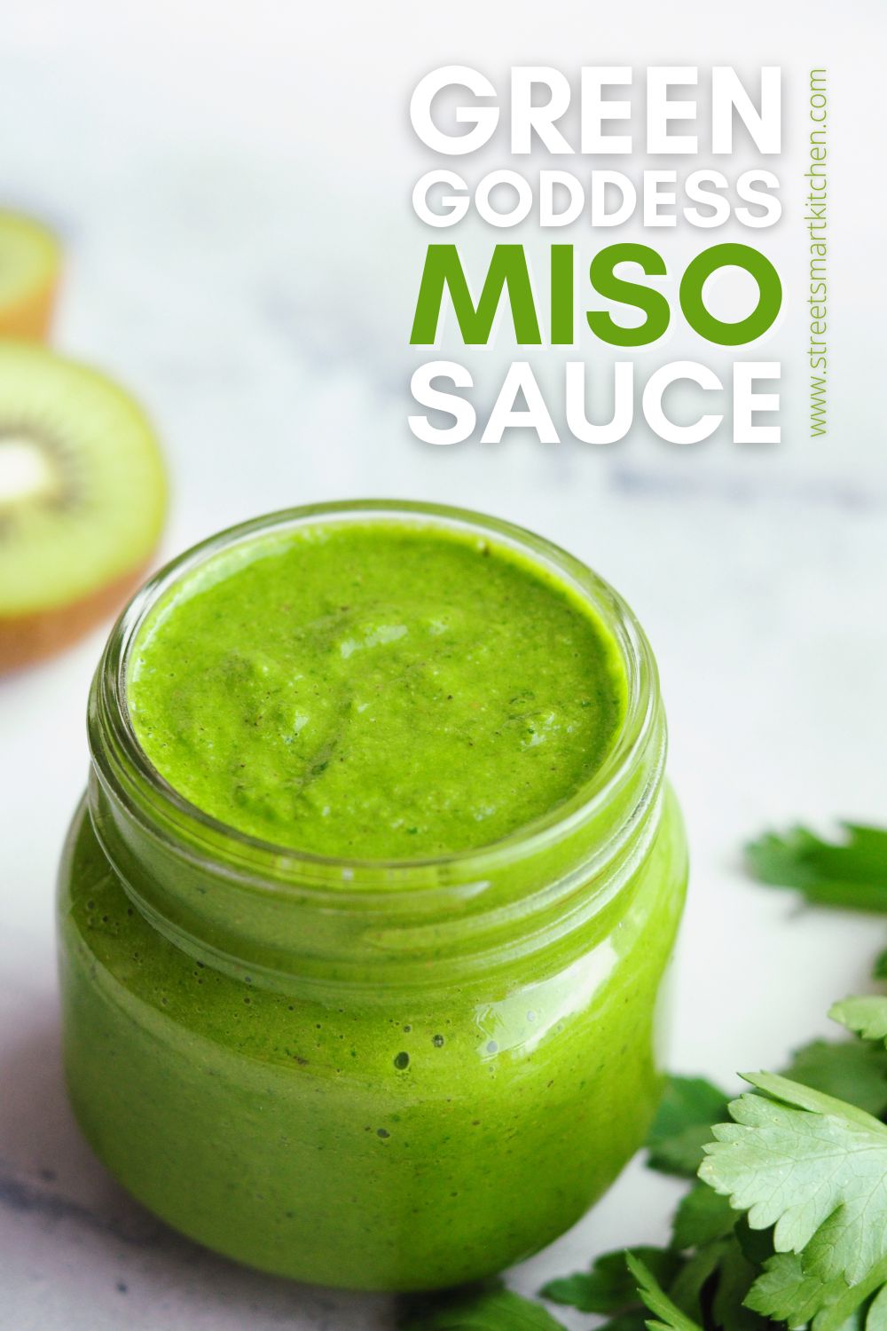 This green goddess miso sauce is light, flavorful, and refreshing. All you need are 7 ingredients and 5 minutes. Enjoy it on salads, seafood, and bowls.