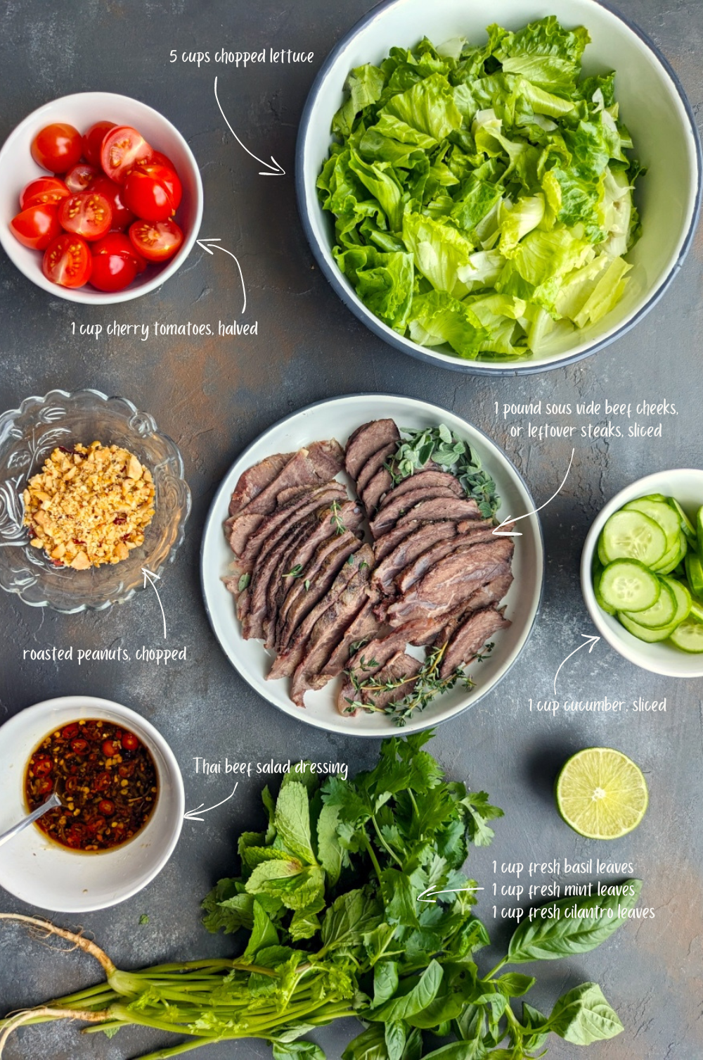 Ingredients for Thai Beef Salad