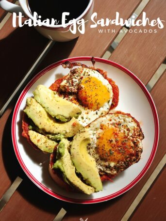 Done in just 10 minutes, this Italian Egg Sandwiches with Avocados is a fantastic quick breakfast!