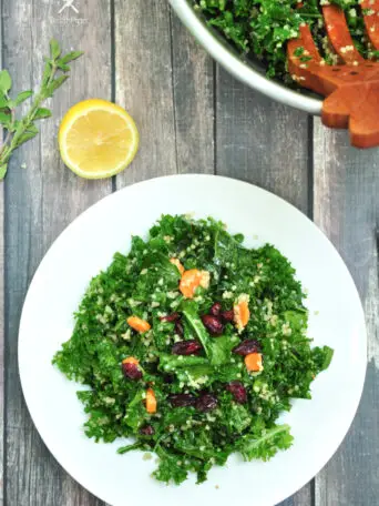 Kale Quinoa Salad with Oregano Lemon Vinaigrette