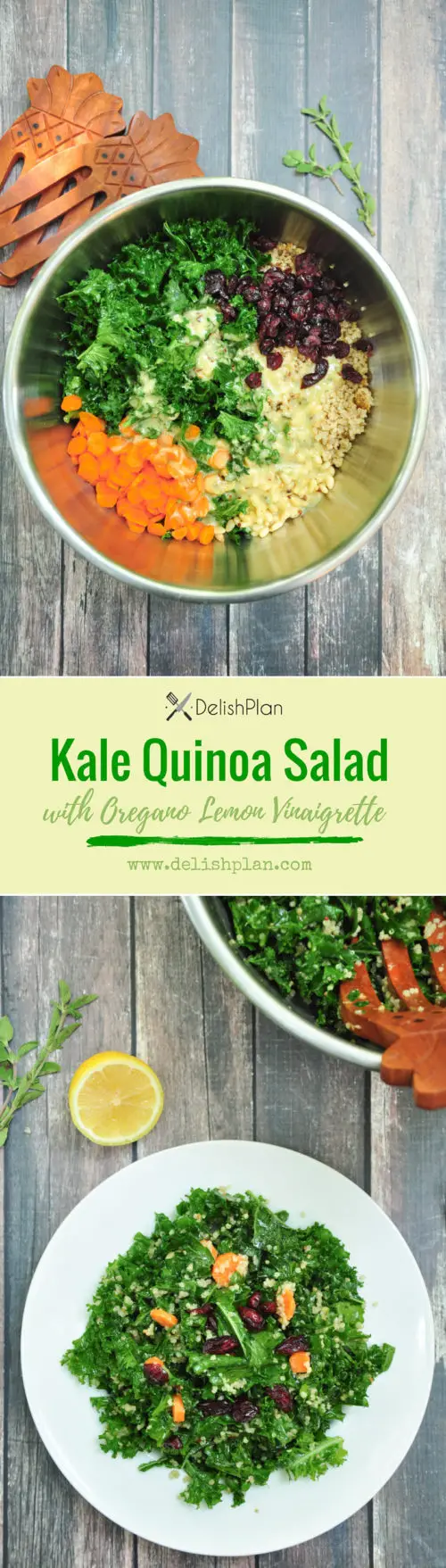 Kale Quinoa Salad with Oregano Lemon Vinaigrette - StreetSmart Kitchen