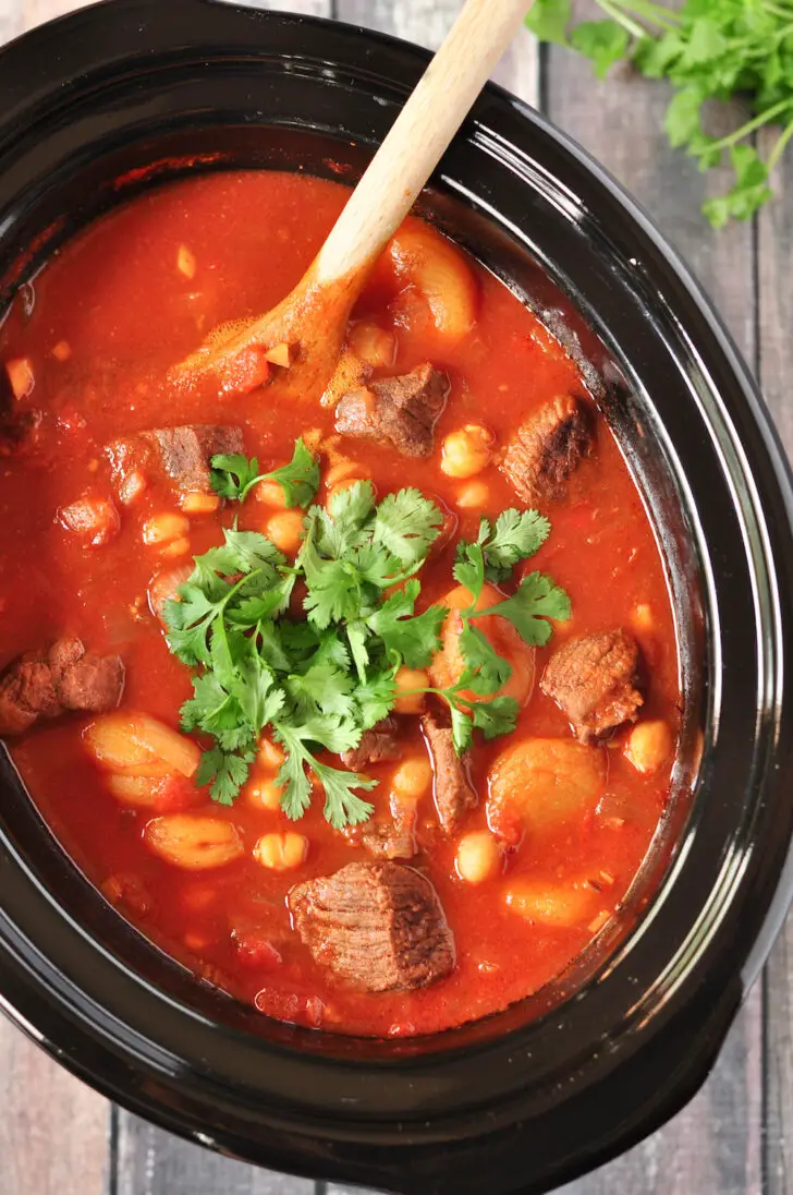 Slow Cooker Moroccan Lamb Stew With Chickpeas Streetsmart Kitchen