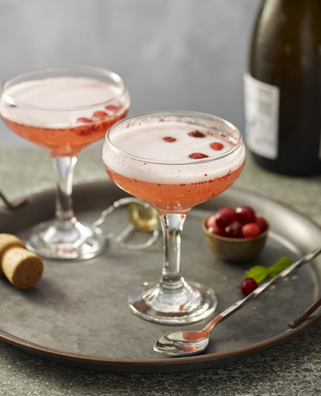Pear and Cranberry Champagne Cocktails from Complete Sous Vide Cookbook