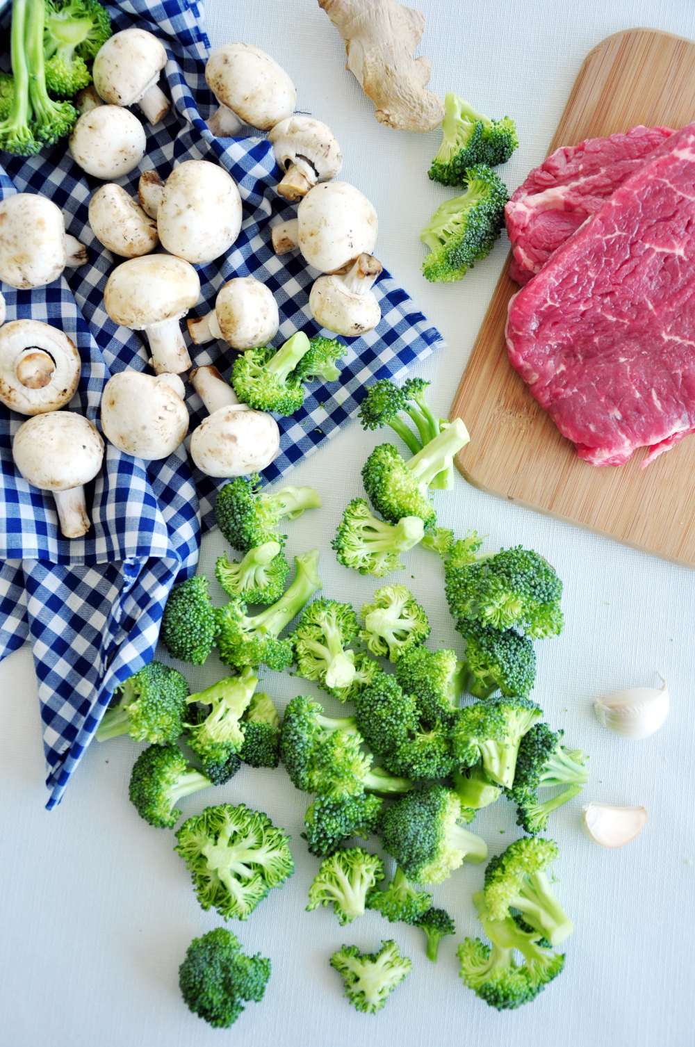 Red Wine Beef Broccoli with Mushrooms ingredients