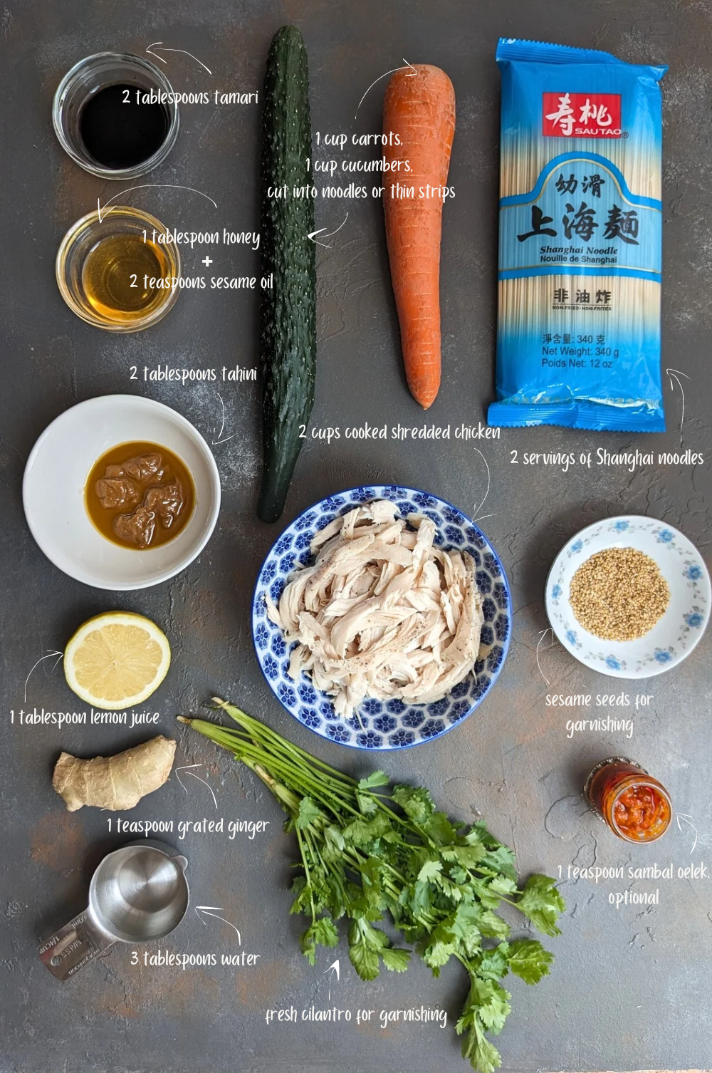 Shanghai Cold Noodles with Tahini Sauce_Ingredient List