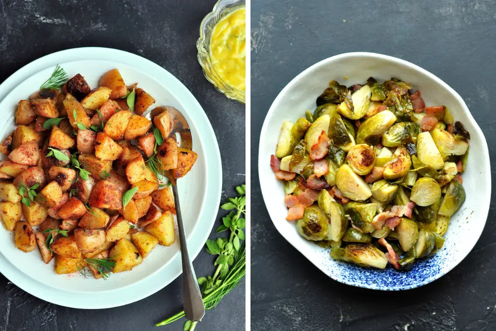 Sous Vide Potatoes and Brussels Sprouts