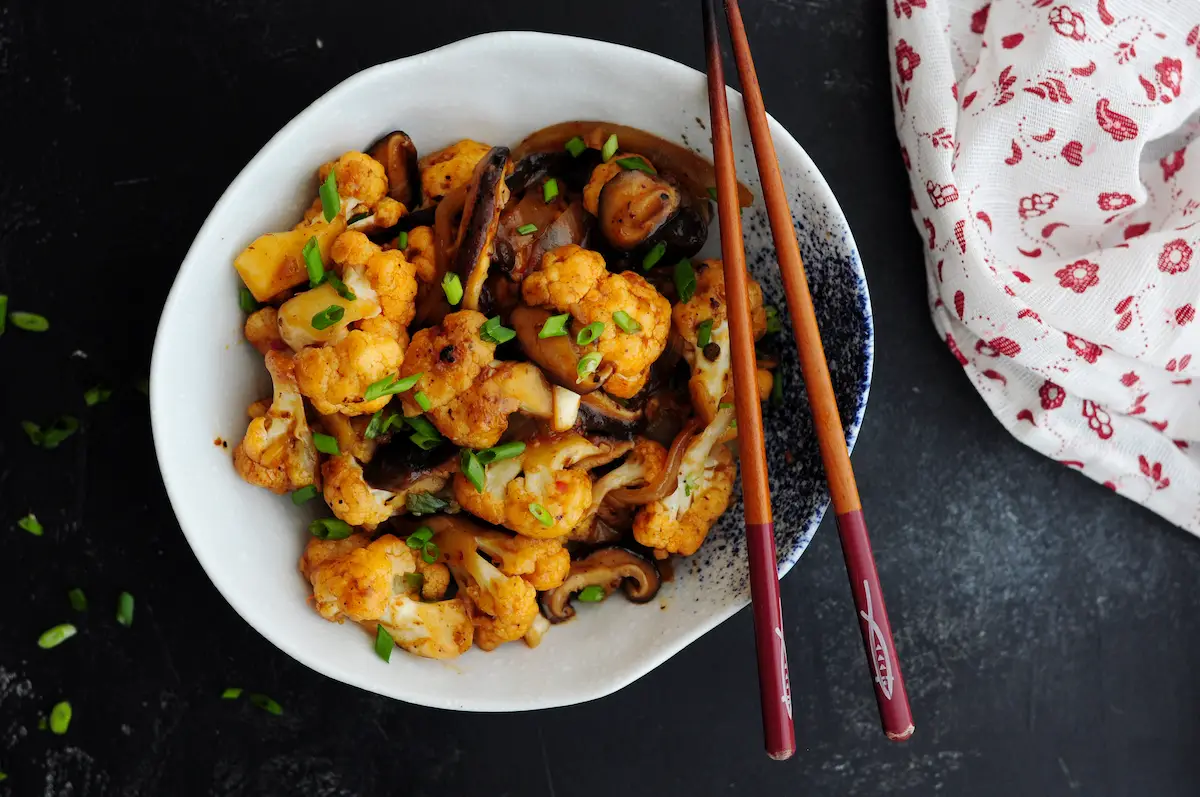 Spicy Cauliflower Stir Fry With Shiitake - StreetSmart Kitchen