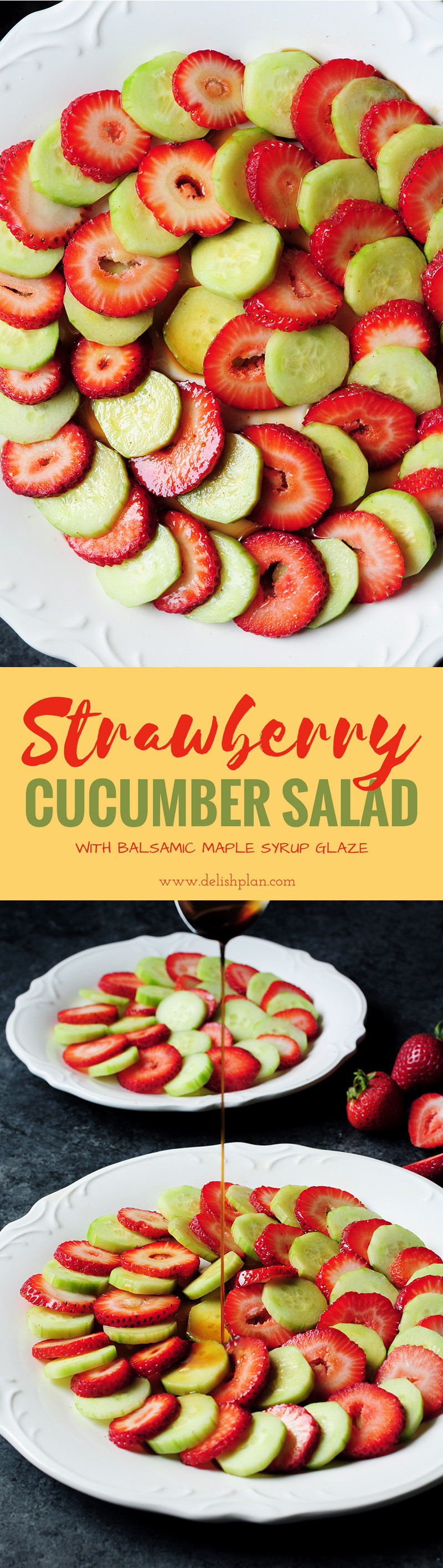 Take a break from the usual salads with this refreshing strawberry cucumber salad with a mix of colors, flavors, and textures, which is perfect for summer.